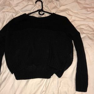Cropped black sweater